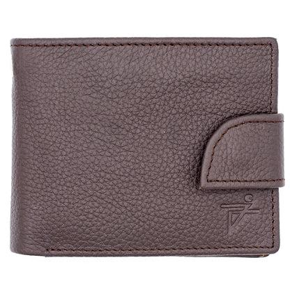 Men's Bifold Leather Wallet | Popper Closure