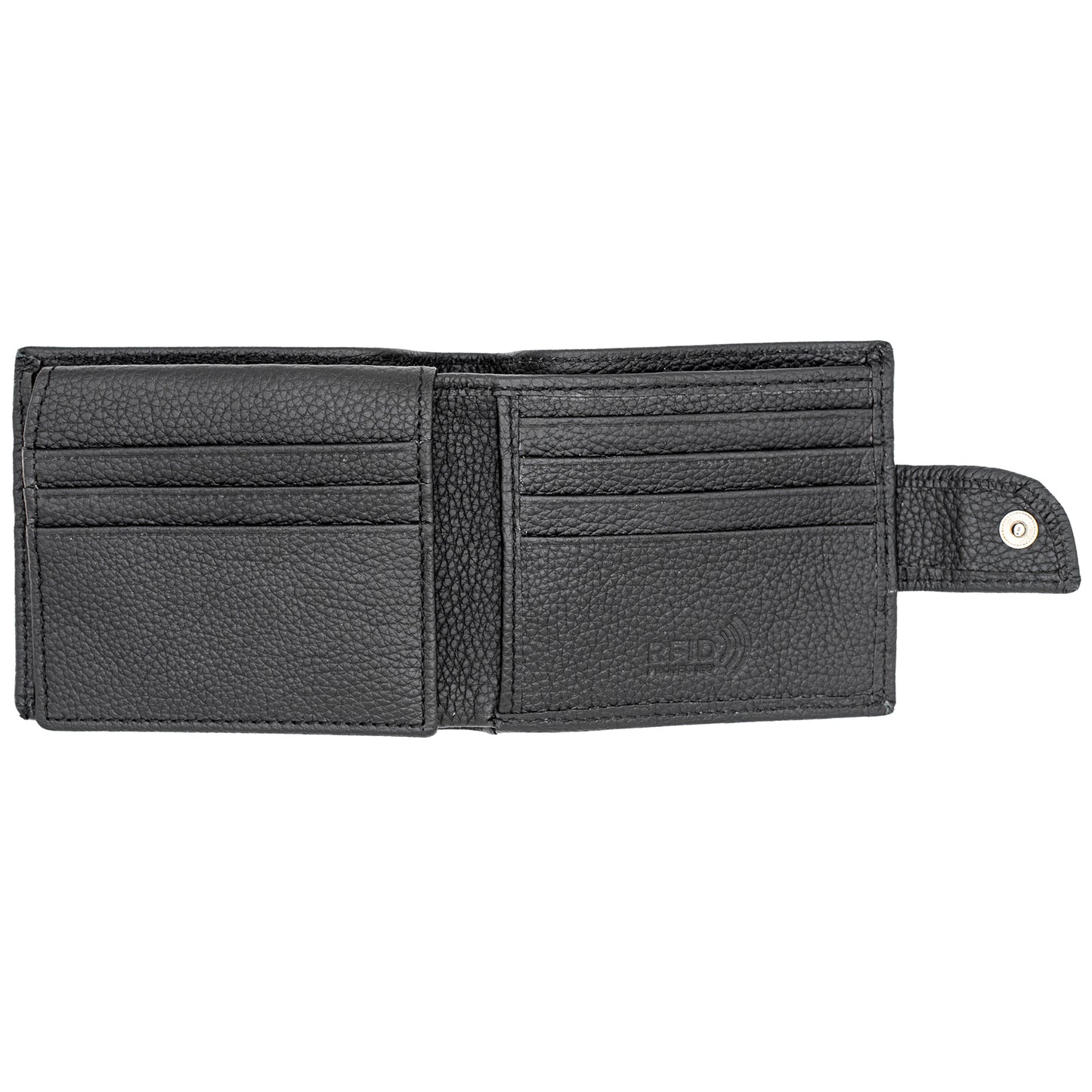 Men's Bifold Leather Wallet | Popper Closure