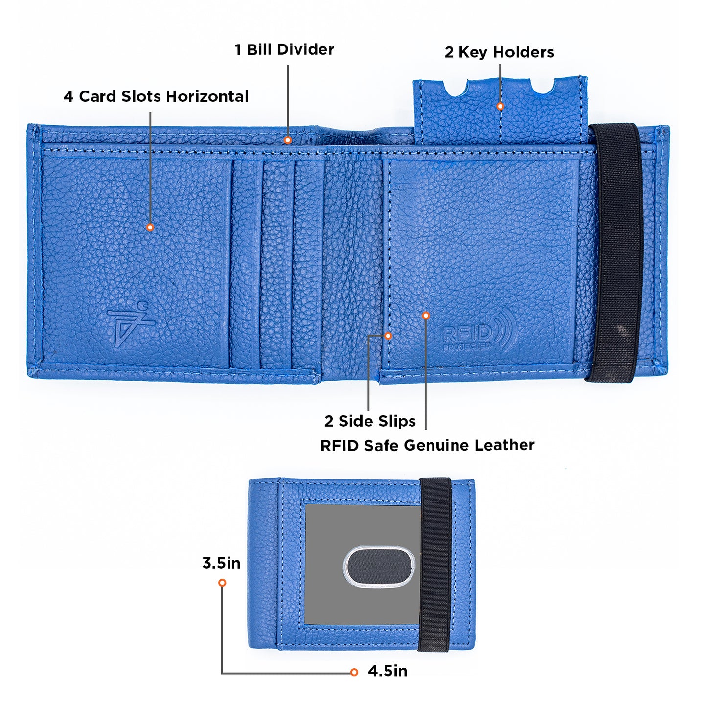 Men's Slim Bifold Wallet | Genuine Leather