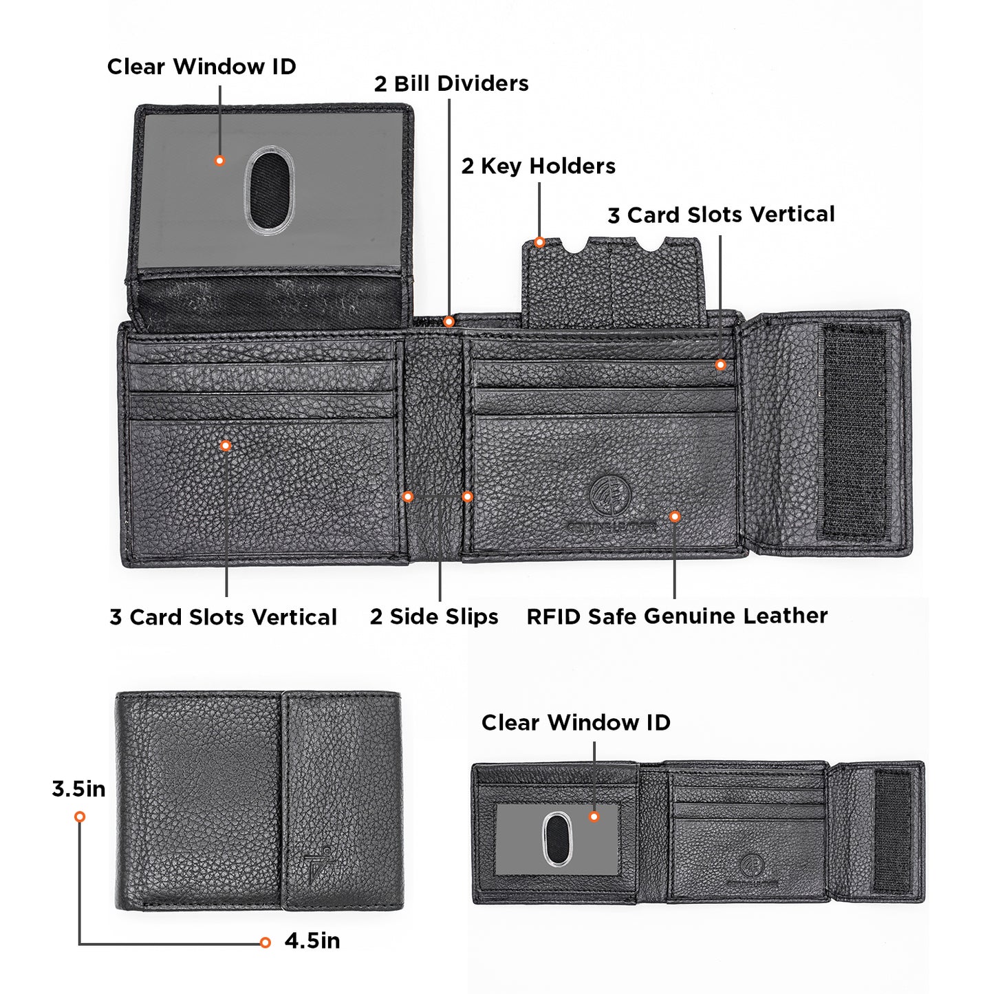 Velcro Bifold Wallet for Men | RFID-Safe
