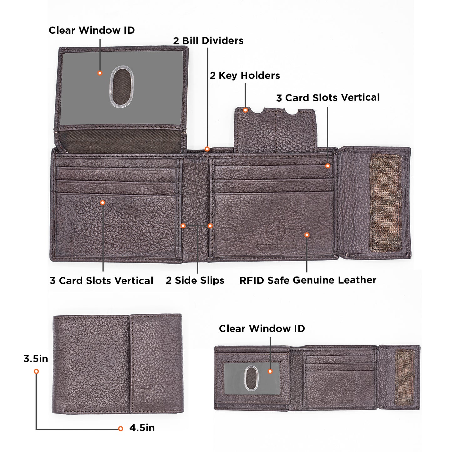 Velcro Bifold Wallet for Men | RFID-Safe