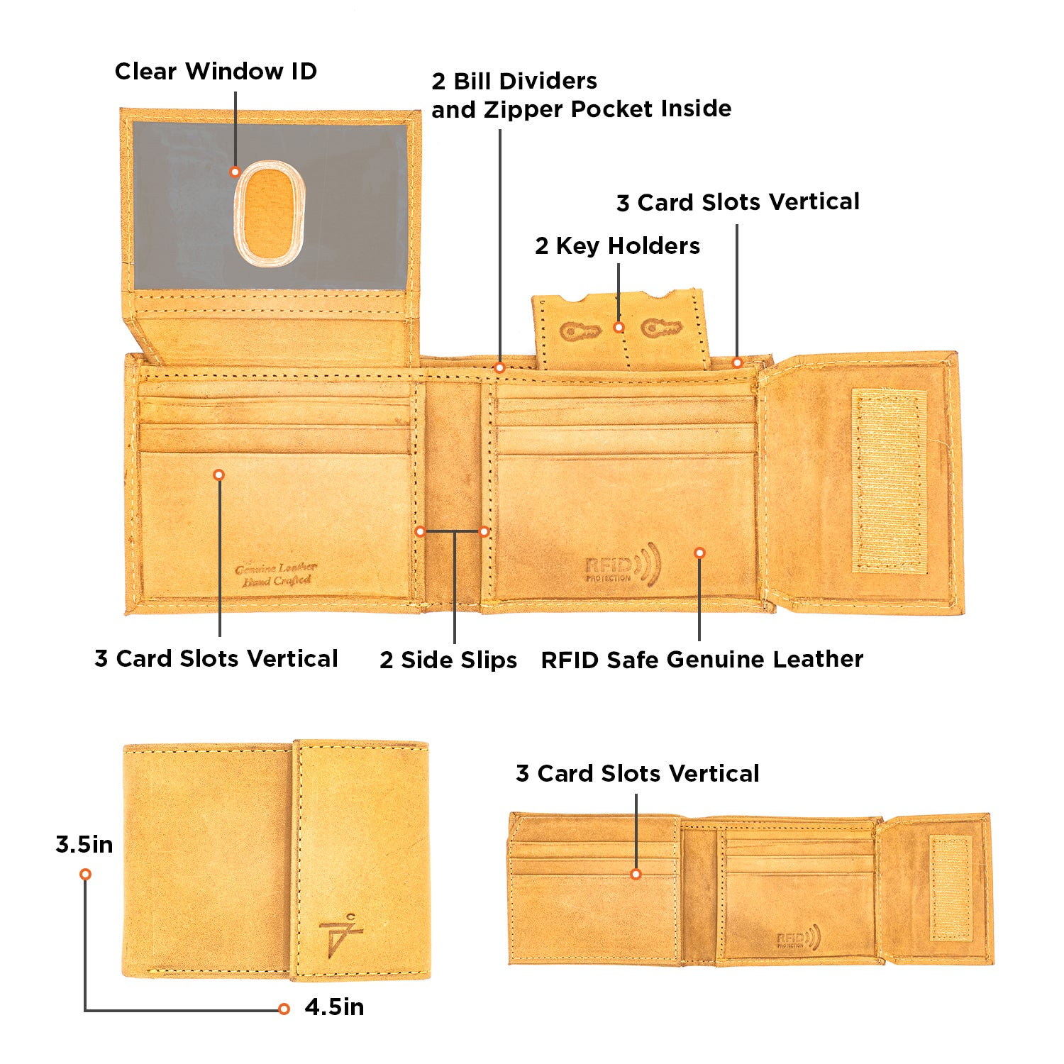 Velcro Bifold Wallet for Men | RFID-Safe