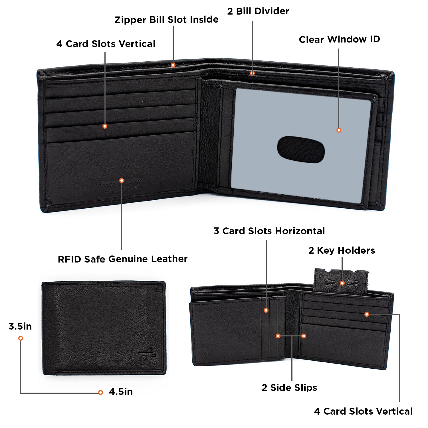 Women's Leather Bifold Wallet | Minimalist Fashion