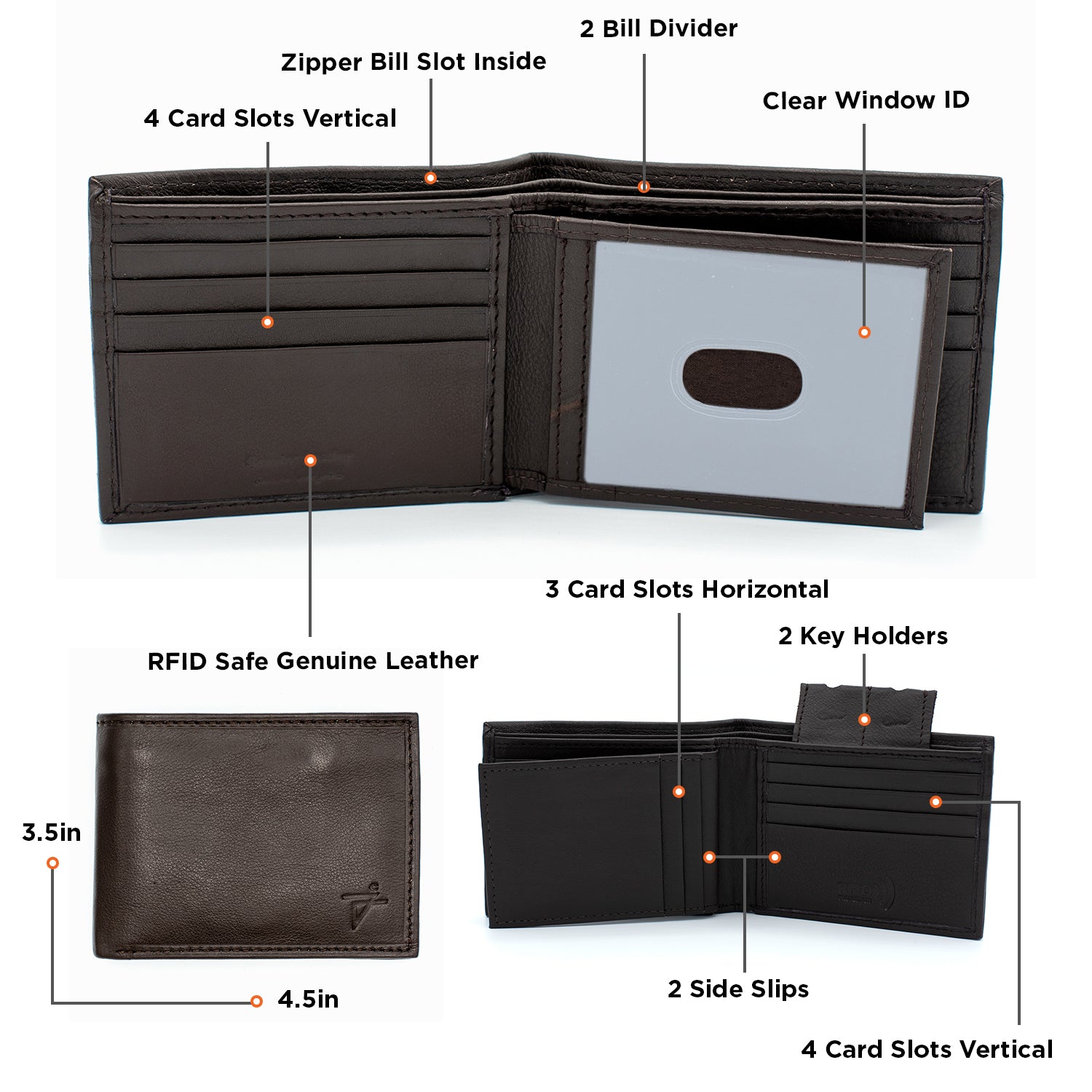 Women's Leather Bifold Wallet | Minimalist Fashion