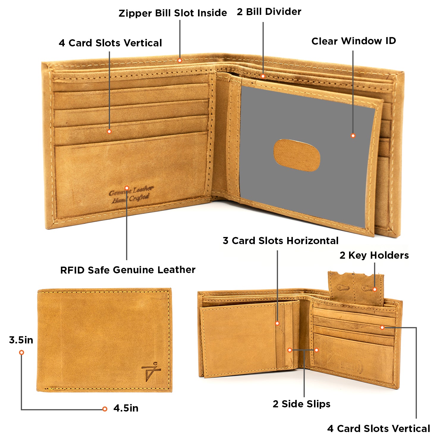 Women's Leather Bifold Wallet | Minimalist Fashion