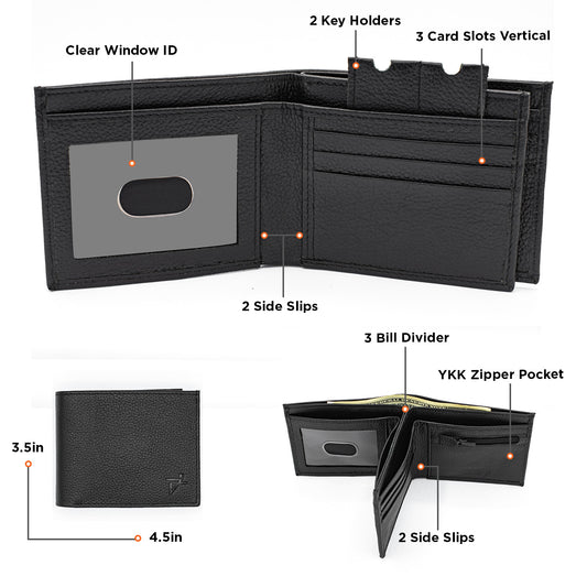 Black Bifold Wallet | Classic Essentials