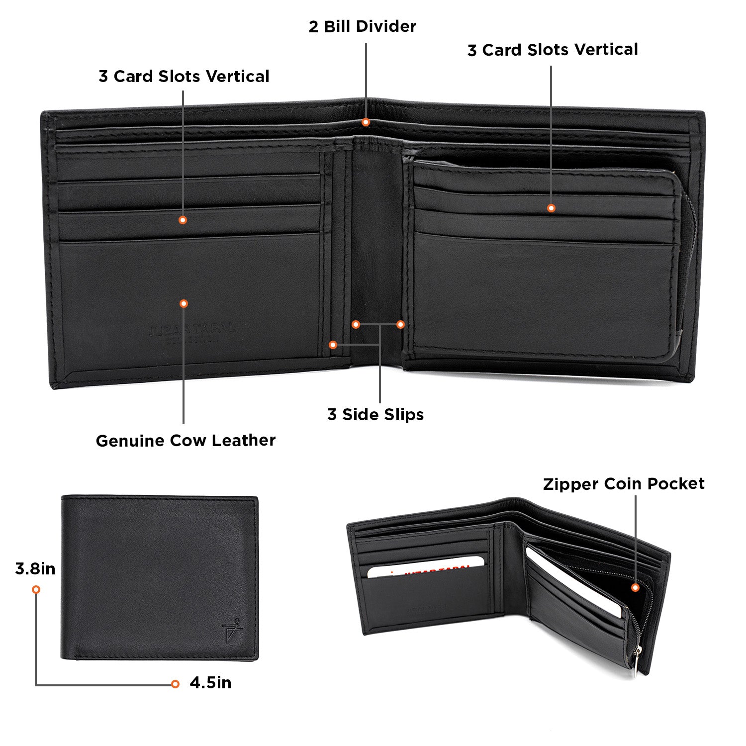 Women's Bifold Wallet with Coin Pocket | Elegant Essentials