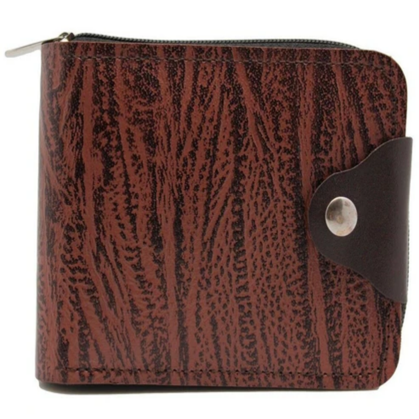 Zip Bi-Fold Wallet Cowhide Leather