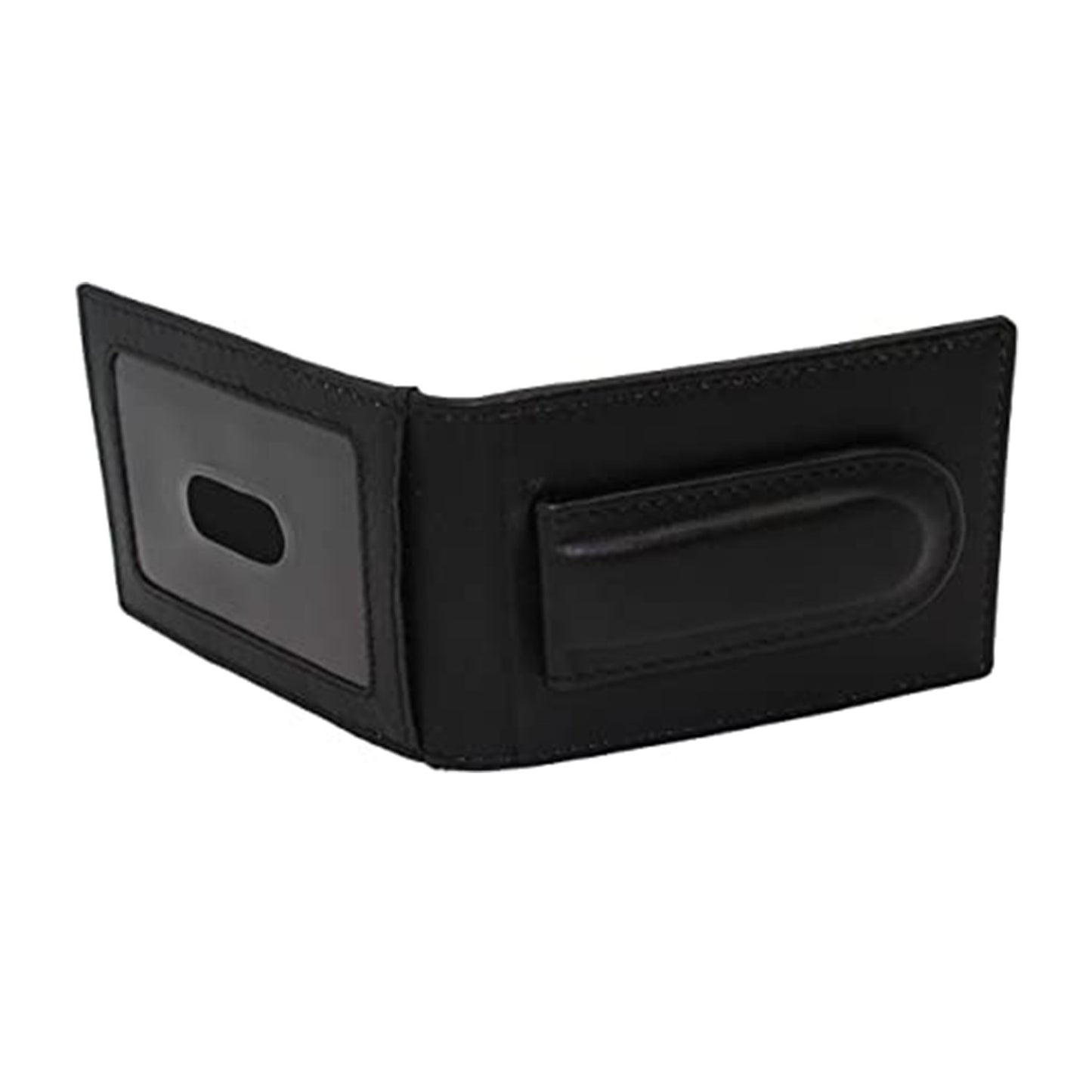 Leather Money Clip Wallet Bi-Fold Card Case Holder