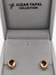 Natural Stone Pear Shape Cufflinks – 18K White Gold Plated