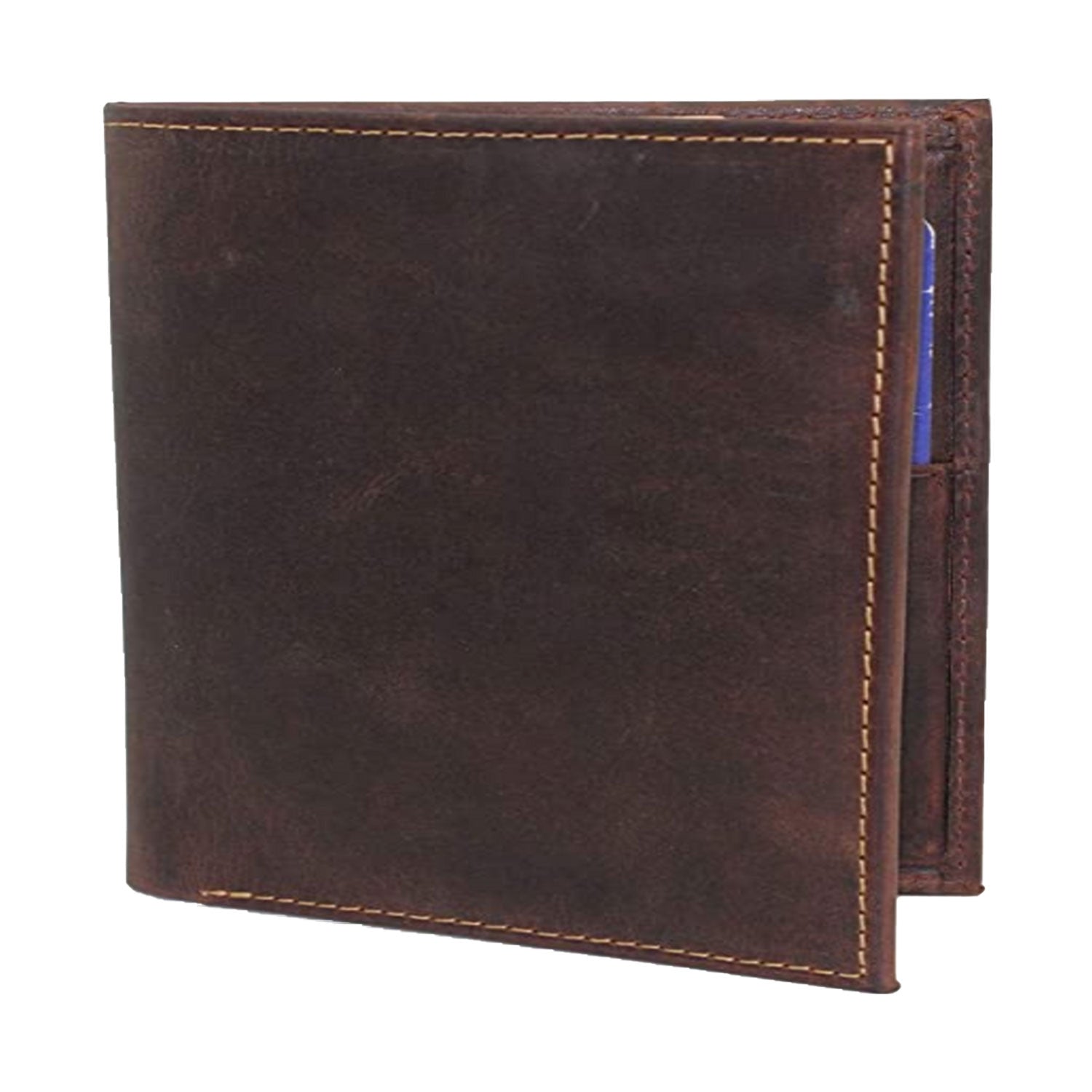 Brown Leather Bifold Wallet | Rustic and RFID Safe