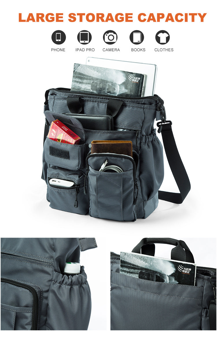 Black Convertible Messenger Bag