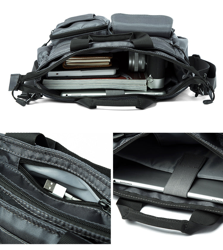 Black Convertible Messenger Bag