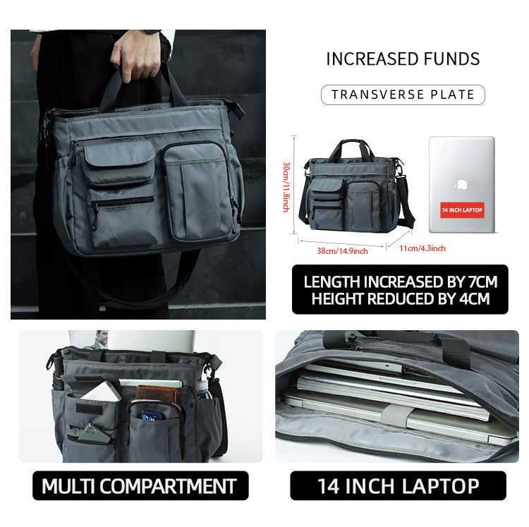 Black Convertible Messenger Bag