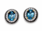 Men Cufflinks Studs 2 Pcs Set Natural Stone Agate Blue Topaz Pari dot, Garnet Gold Plated Formal Cufflinks