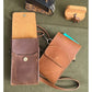 Women’s Leather Crossbody Phone Wallet Bag – Slim Dual Pocket Shoulder Bag