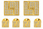 Tuxedo Shirt Cufflinks Stud Set 21K Gold Plated