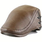 Ascot Cap Men's Leather Newsboy Cap - Gatsby, Ivy, Driver Style