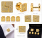 Tuxedo Shirt Cufflinks Stud Set 21K Gold Plated