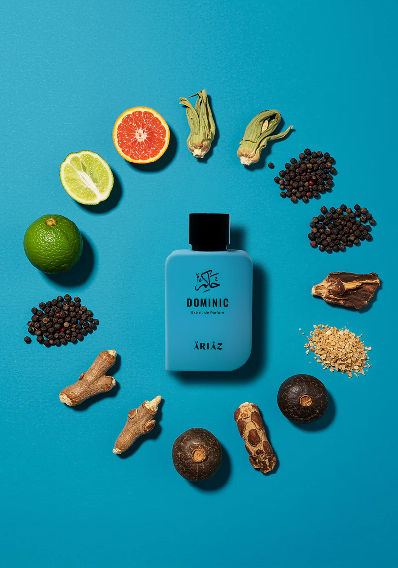 DOMINIC by ARIAZ 3.4oz/100ml Extrait De Parfum for Men – Woody Aquatic + Includes Free Sample Set (6 Scents)