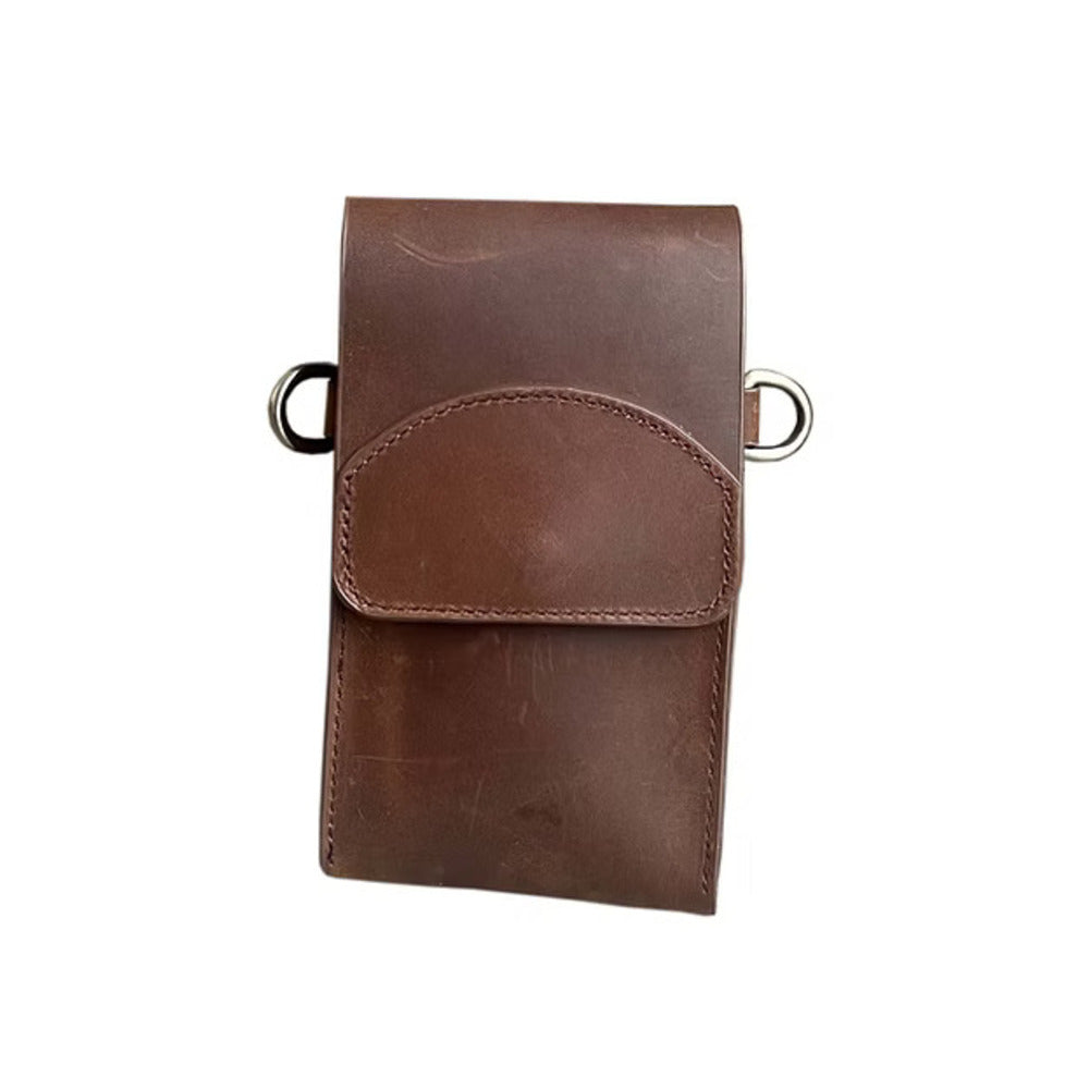 Women’s Leather Crossbody Phone Wallet Bag – Slim Dual Pocket Shoulder Bag