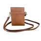 Women’s Leather Crossbody Phone Wallet Bag – Slim Dual Pocket Shoulder Bag