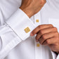 Tuxedo Shirt Cufflinks Stud Set 21K Gold Plated
