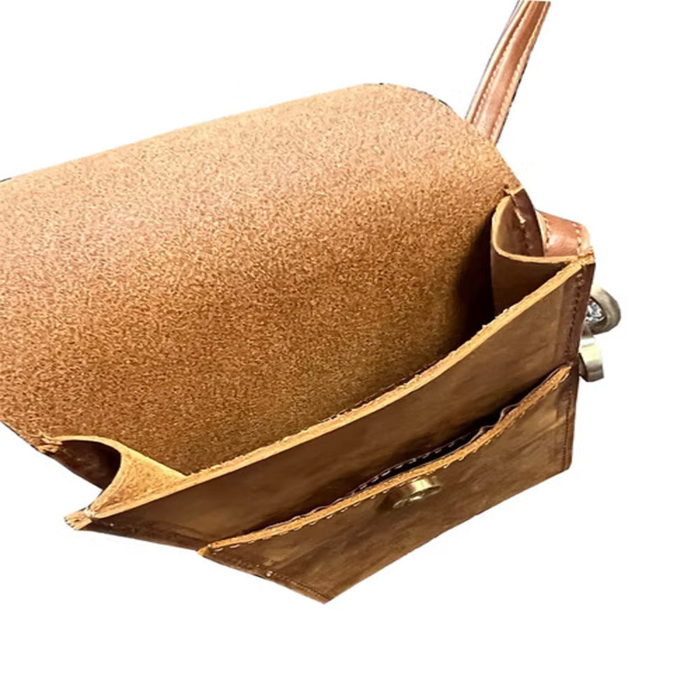 Women’s Leather Crossbody Phone Wallet Bag – Slim Dual Pocket Shoulder Bag