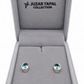 Natural Stone Oval Shape Cufflinks – 18K White Gold Plated