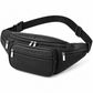 Genuine Leather Fanny Pack for Men Women Multi Pocket Waist Bag