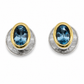 Natural Stone Oval Shape Cufflinks – 18K White Gold Plated