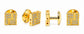 Tuxedo Shirt Cufflinks Stud Set 21K Gold Plated