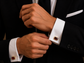 Natural Stone Cufflinks Studs 2pcs set  – 18K White Gold Plated