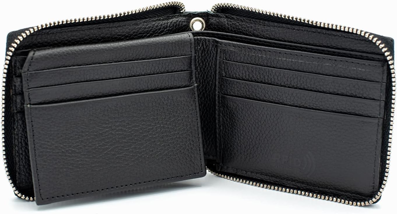 Zip Around RFID Leather Wallet for Men – BiFold Design