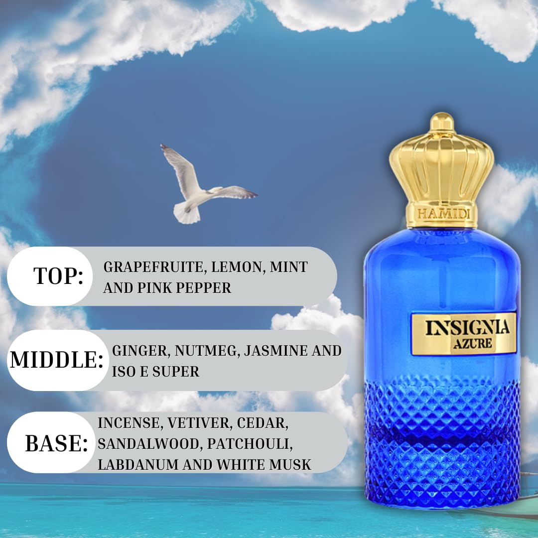 Hamidi INSIGNIA AZURE Eau De Parfum Spray 105ML (3.6 OZ)