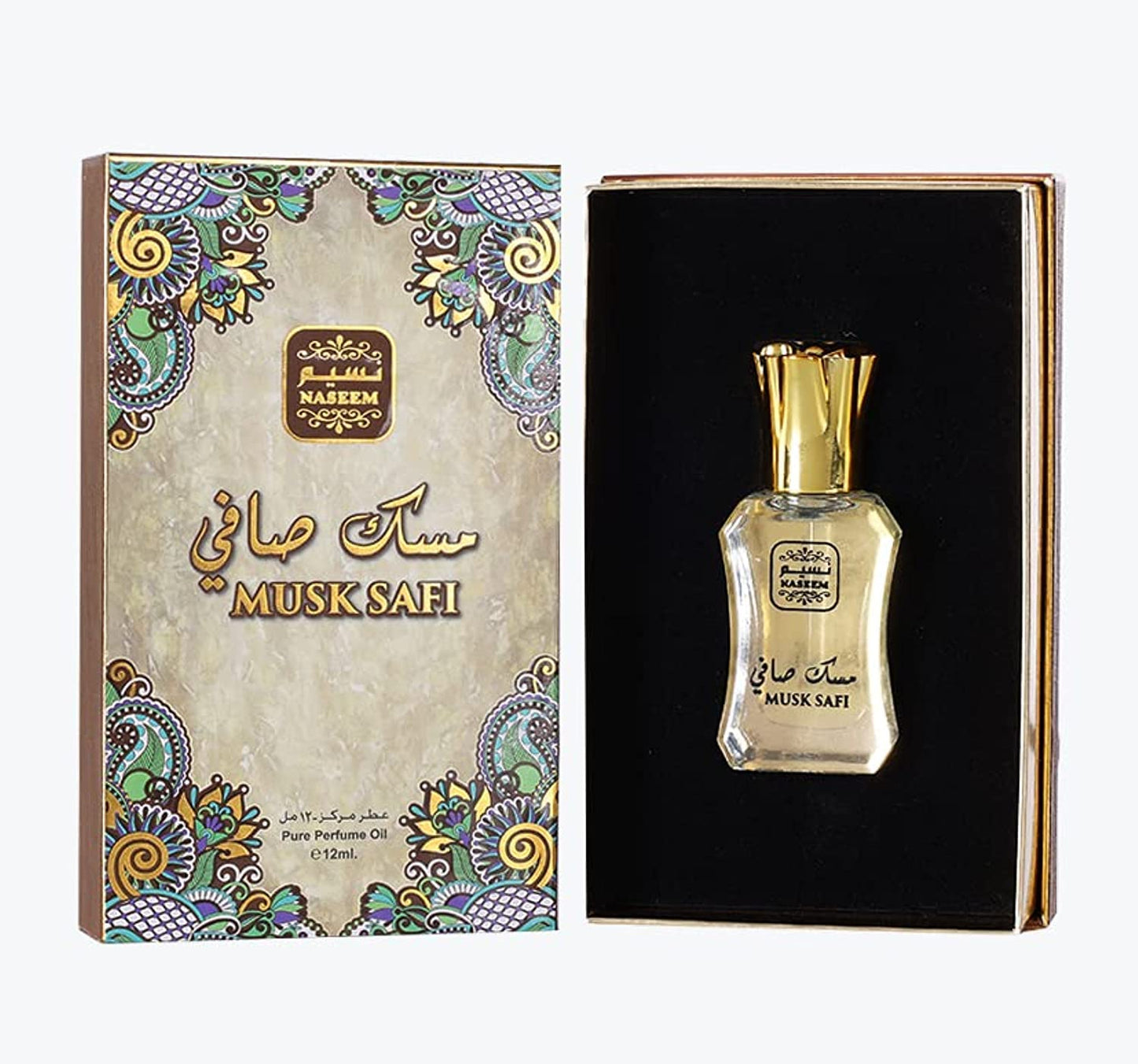NASEEM Musk Safi 6ml Attar Perfume Oil for Men & Women | Rich Musk, Amber, & Sandalwood Blend Eau De Parfum | Long-Lasting, Hypoallergenic Fragrance | Premium Alcohol-Free, Skin-Friendly Scent
