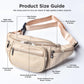 Genuine Leather Fanny Pack for Men Women Multi Pocket Waist Bag