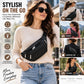 Genuine Leather Fanny Pack for Men Women Multi Pocket Waist Bag