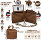 Zip Around Chain Wallet for Men – RFID Genuine Leather Bifold Wallet
