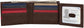 Men’s Genuine Leather Bifold Wallet with RFID Protection & Red Stripe Trim