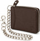 Zip Around Chain Wallet for Men – RFID Genuine Leather Bifold Wallet