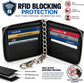 Zip Around Chain Wallet for Men – RFID Genuine Leather Bifold Wallet