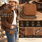 Zip Around Chain Wallet for Men – RFID Genuine Leather Bifold Wallet