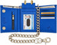 Men’s Genuine Leather Biker Trifold Wallet with Chain