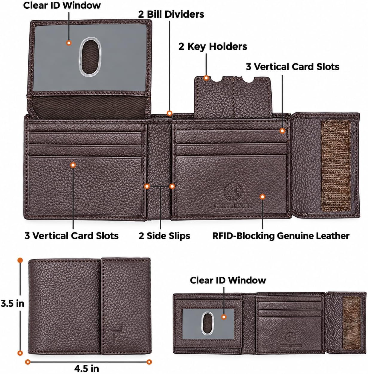 Velcro Bifold Wallet for Men