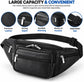 Genuine Leather Fanny Pack for Men Women Multi Pocket Waist Bag