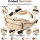 Genuine Leather Fanny Pack for Men Women Multi Pocket Waist Bag