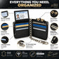 Zip Around Chain Wallet for Men – RFID Genuine Leather Bifold Wallet