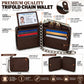 Zip Around Chain Wallet for Men – RFID Genuine Leather Bifold Wallet
