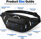 Genuine Leather Fanny Pack for Men Women Multi Pocket Waist Bag